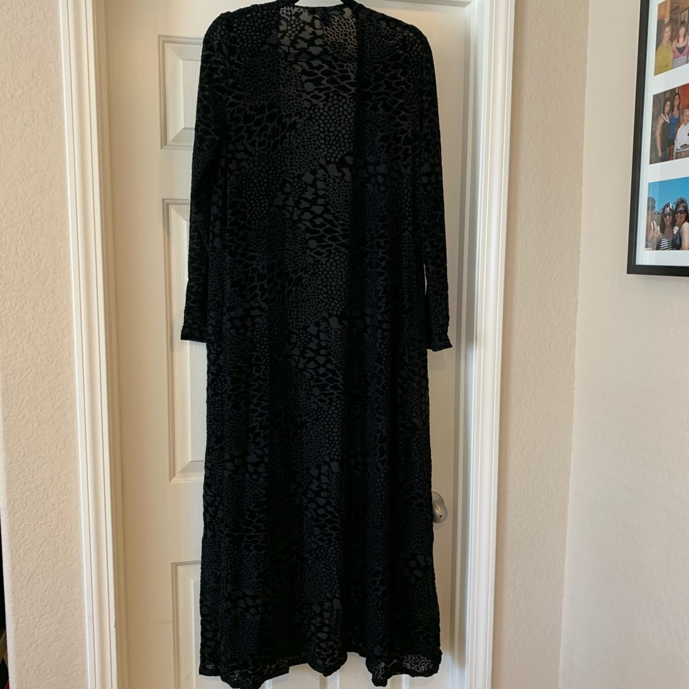 ❤️NEW S Black Stretch Duster Cardigan Jacket - Picture 7 of 7